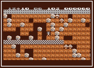  [Atari 8-bit] The first cave from Peter’s original Atari 8-bit version of Boulder Dash