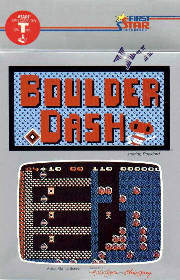 Boulder Dash Cover Image Atari 8-bit Box
